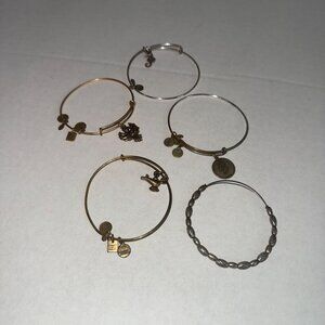 Alex and Ani Charm Bracelet Lot – Set of 5 Authentic Bangles